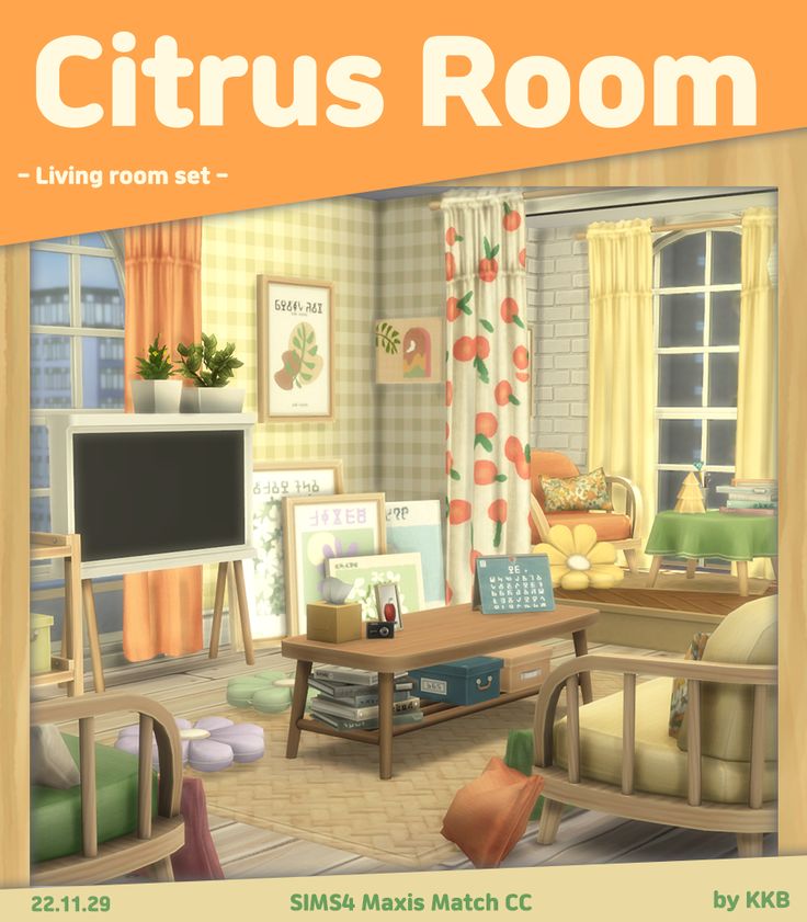 sims 4 large living room cc