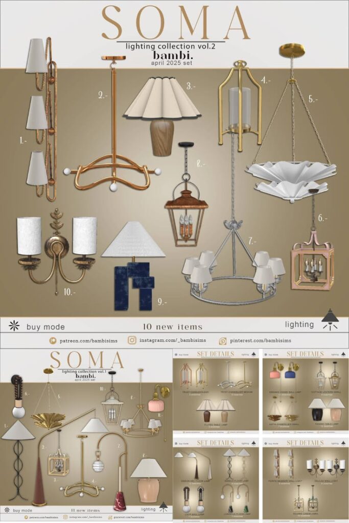 sims 4 lighting cc collection