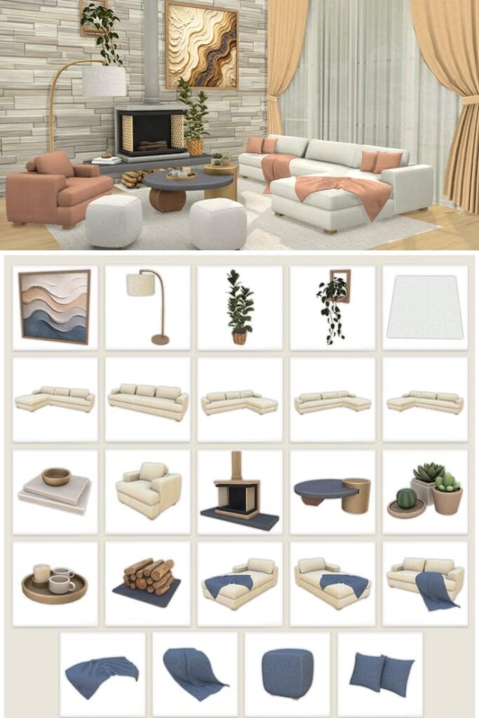 sims 4 living room cc pack