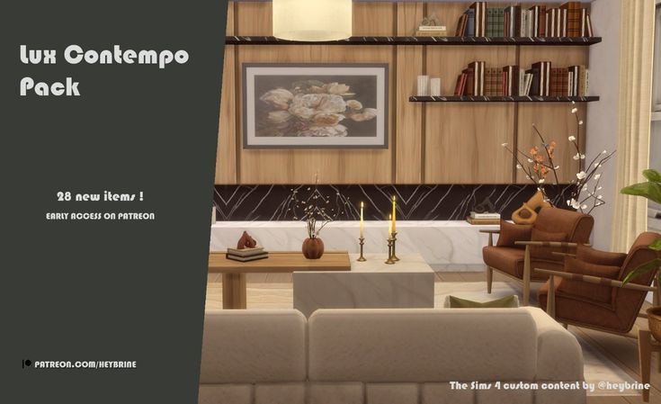 sims 4 modern living room cc