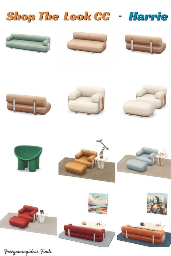 sims 4 modern living room cc