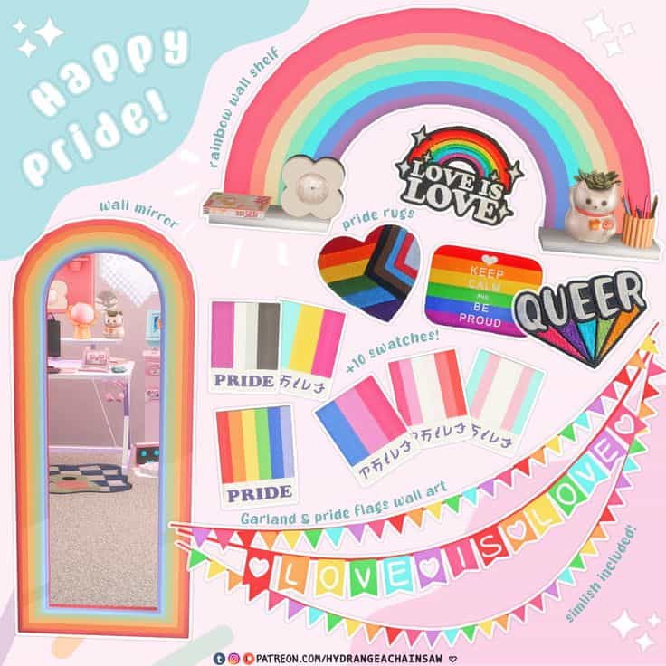 sims 4 pride decor cc