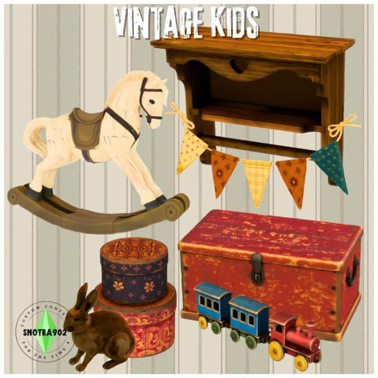 sims 4 vintage decor cc