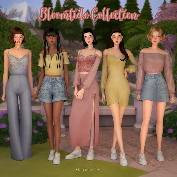 Bloomtide cc clothes pack