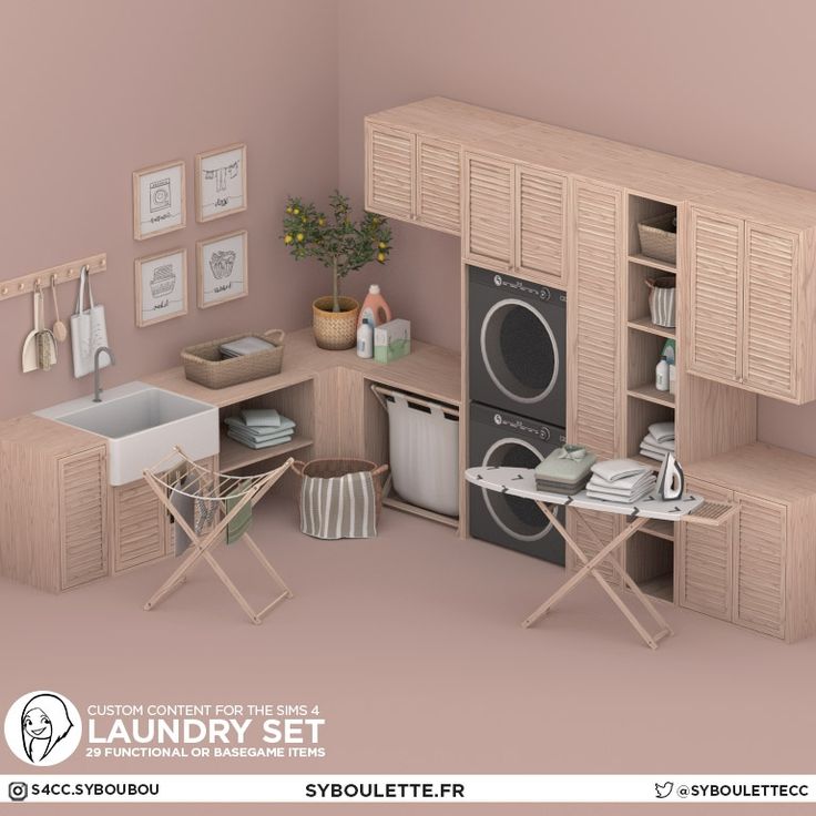 sims 4 cc laundry