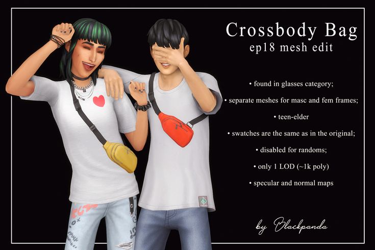 sims 4 crossbody bag cc