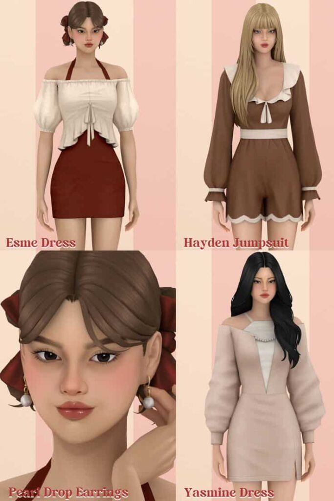 sims 4 female cc clothes pack