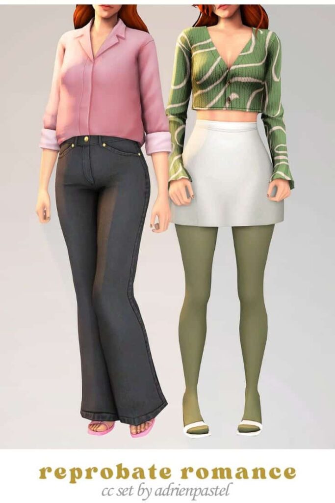 sims 4 female clothes cc set