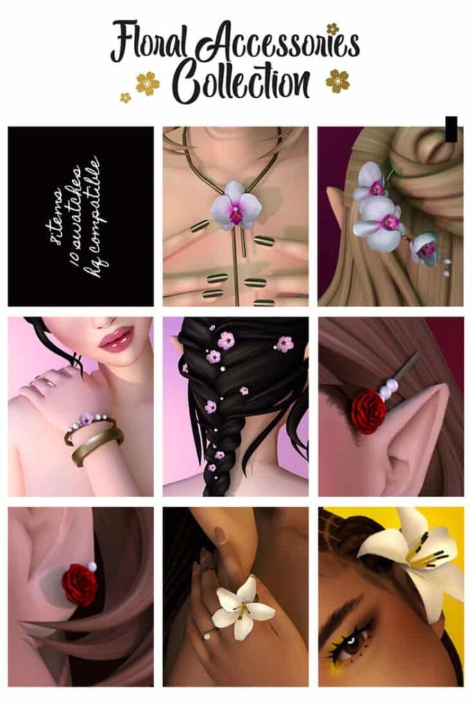 sims 4 floral accessories pack