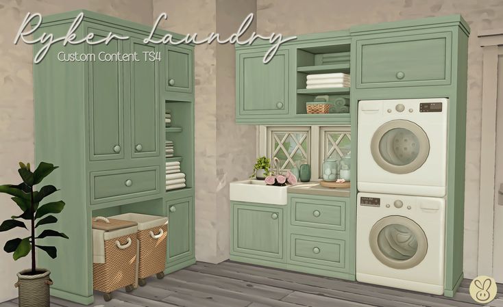 sims 4 laundry cc pack maxis match