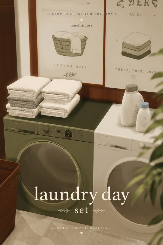 sims 4 laundry clutter cc set