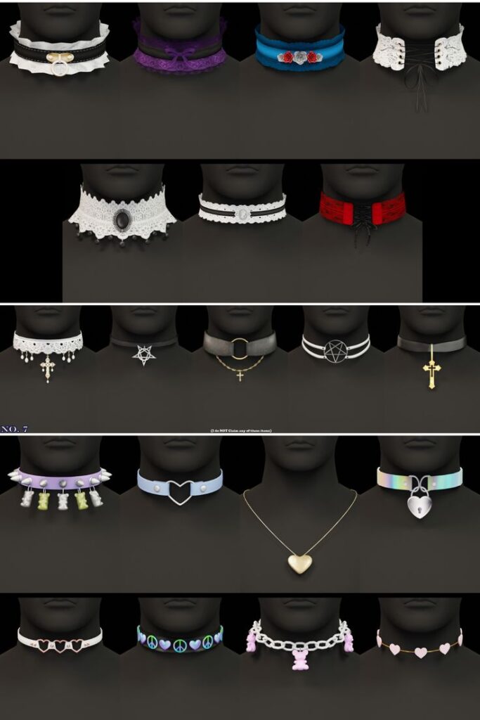 sims 4 male necklace and choker