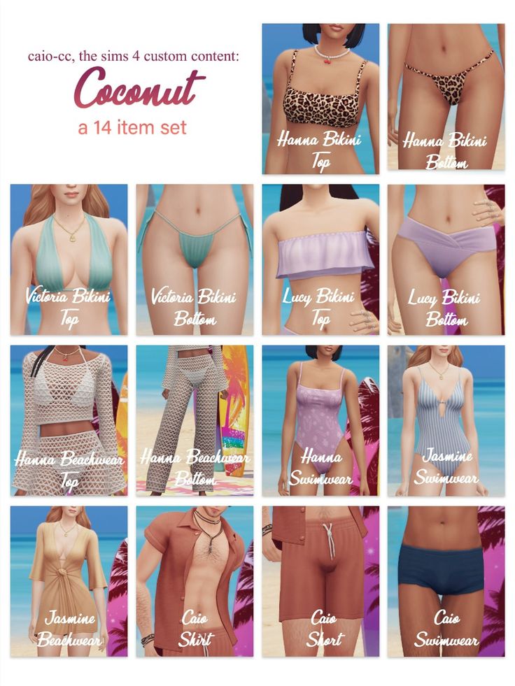 sims 4 swimwear cc set