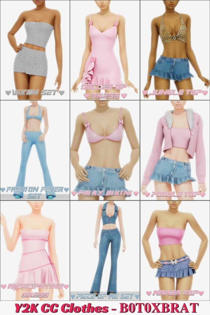 sims 4 y2k cc clothes packs