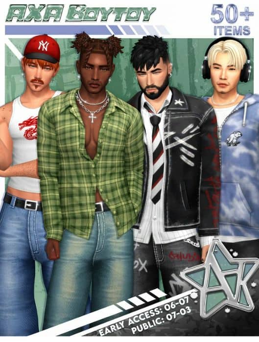 male cc pack sims 4