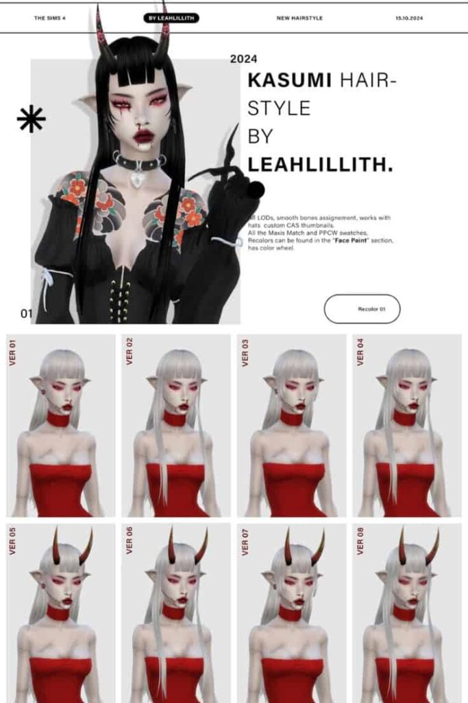 sims 4 cc hair and horns
