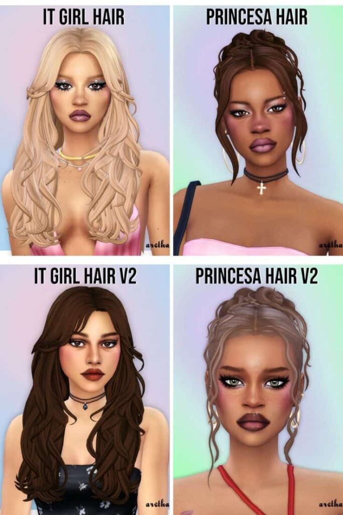 sims 4 cc hair pack