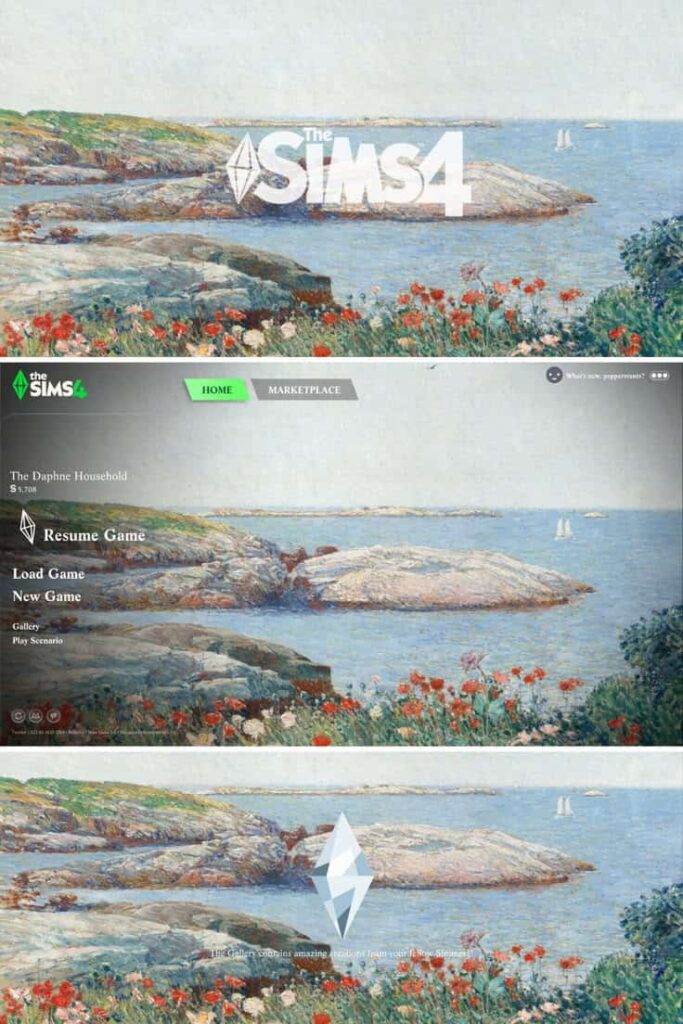 sims 4 coastal paintings set