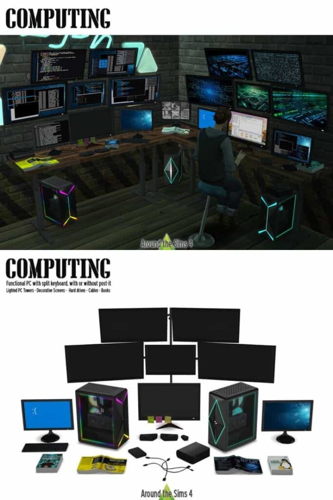 sims 4 computer cc set