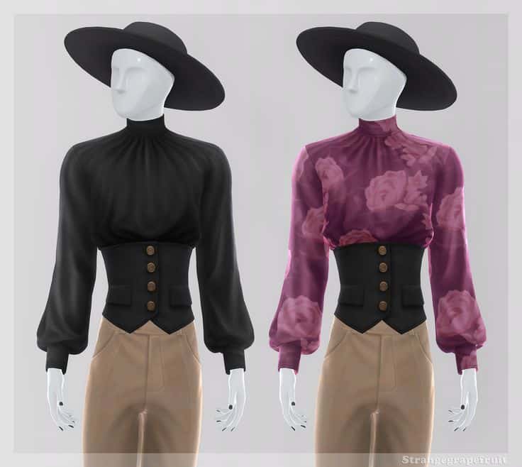 sims 4 corset blouse