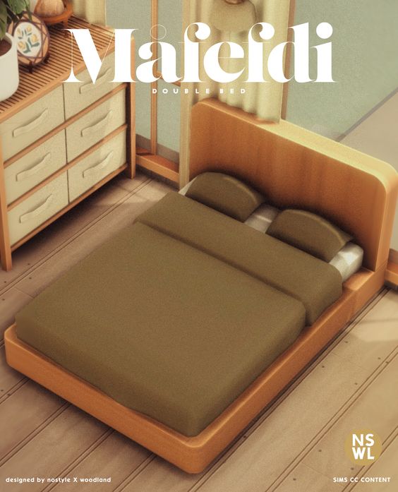 sims 4 double bed cc