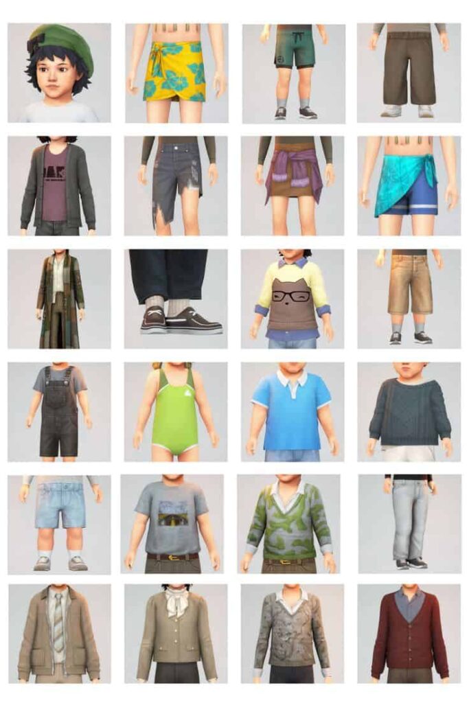 sims 4 kids and toddler clothes