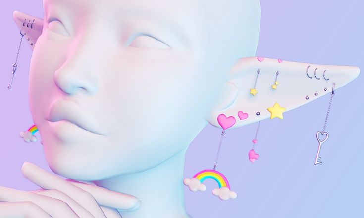 sims 4 rainbow earrings cc