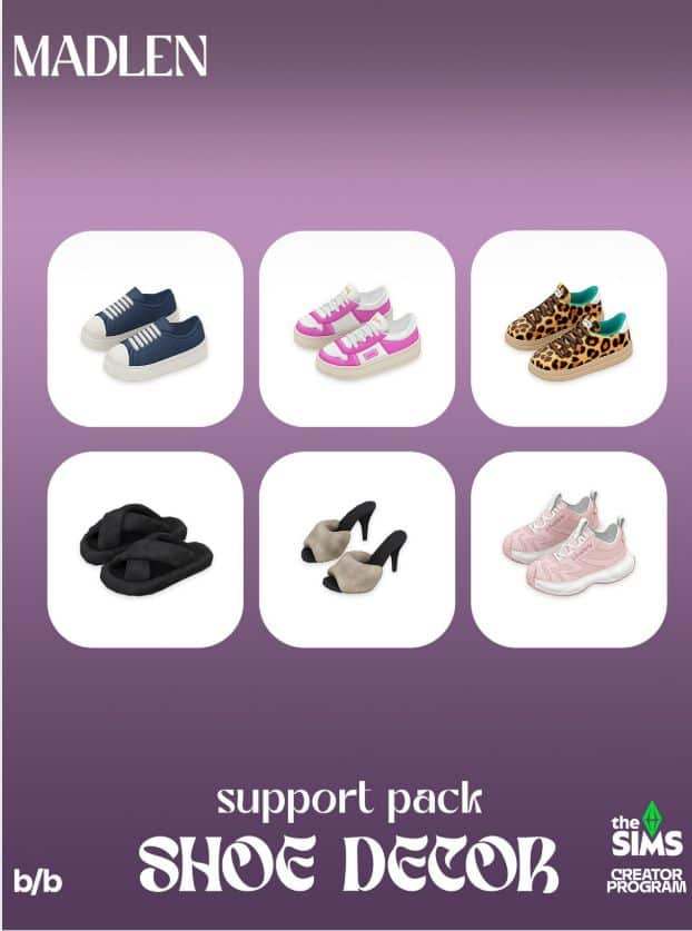 sims 4 shoe decor pack