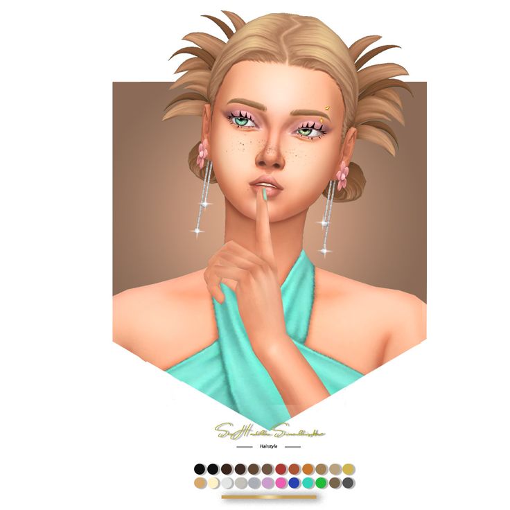 sims 4 y2k hairstyle