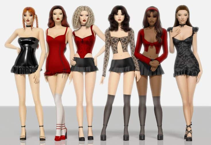sims 4 y2k tops