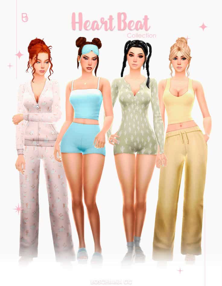 heartbeat sims 4 sleepwear cc