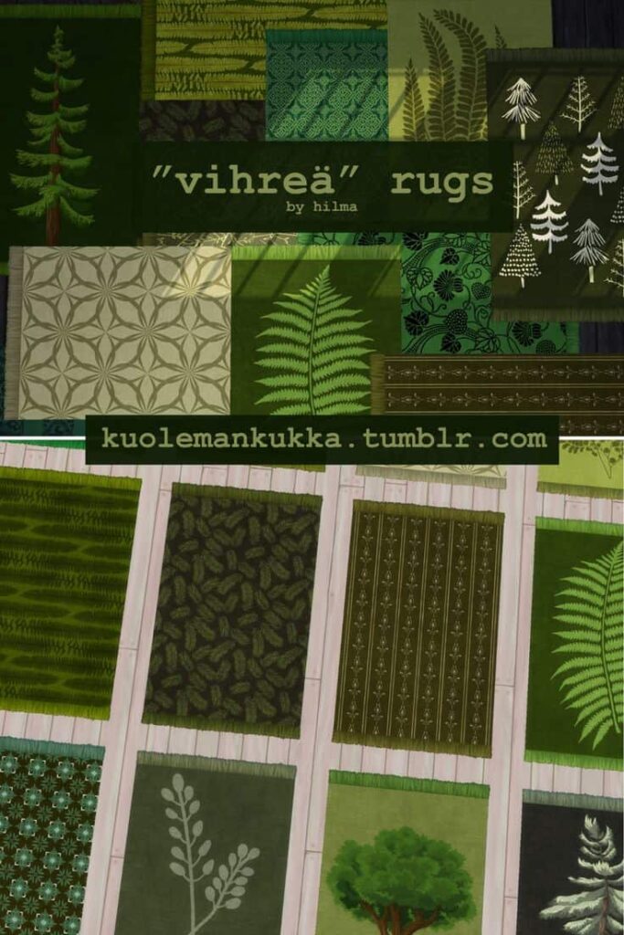 rugs cc set sims 4