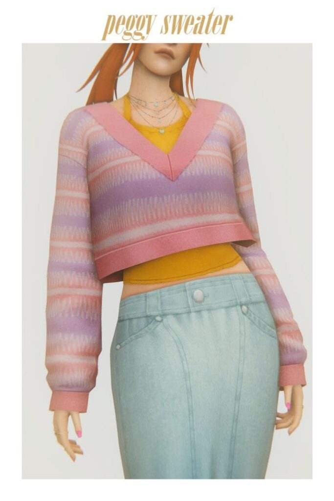 sims 4 cropped sweater cc