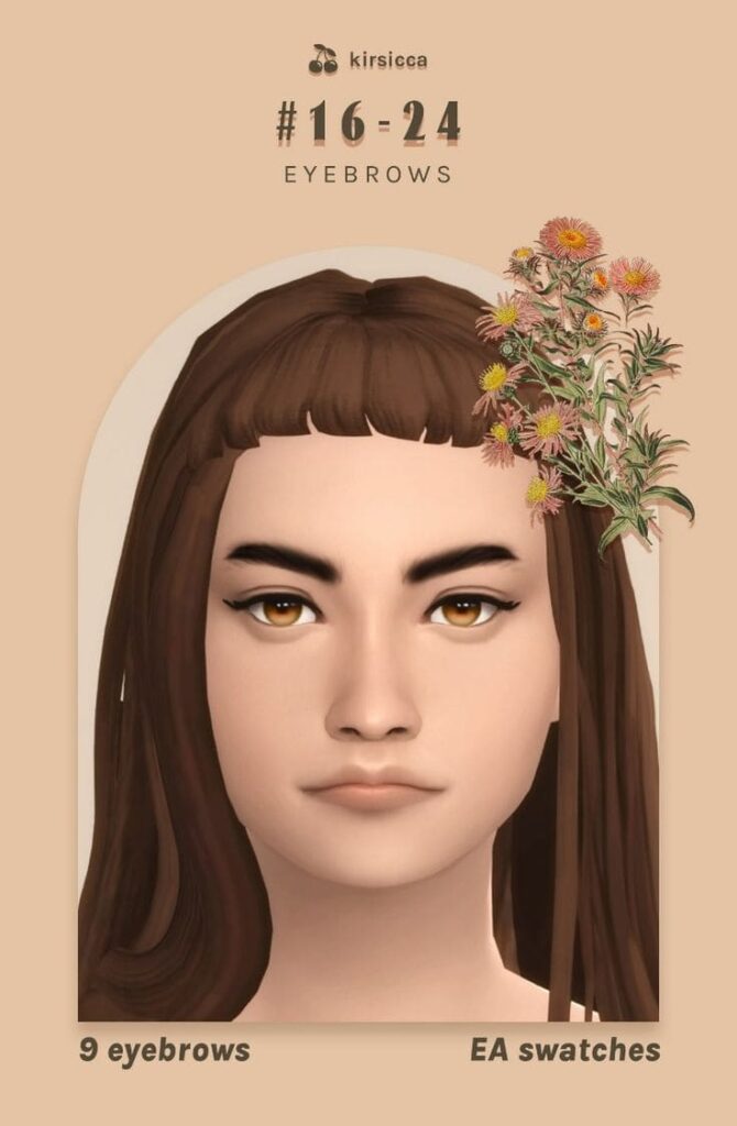 sims 4 female eyebrows