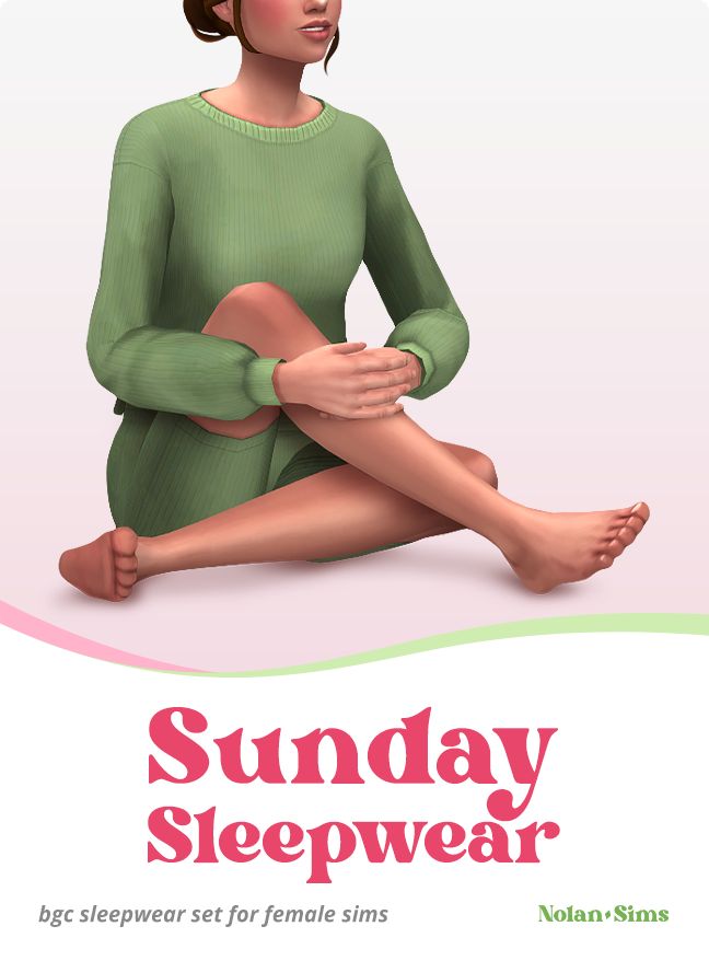 sims 4 female sleepwear cc set