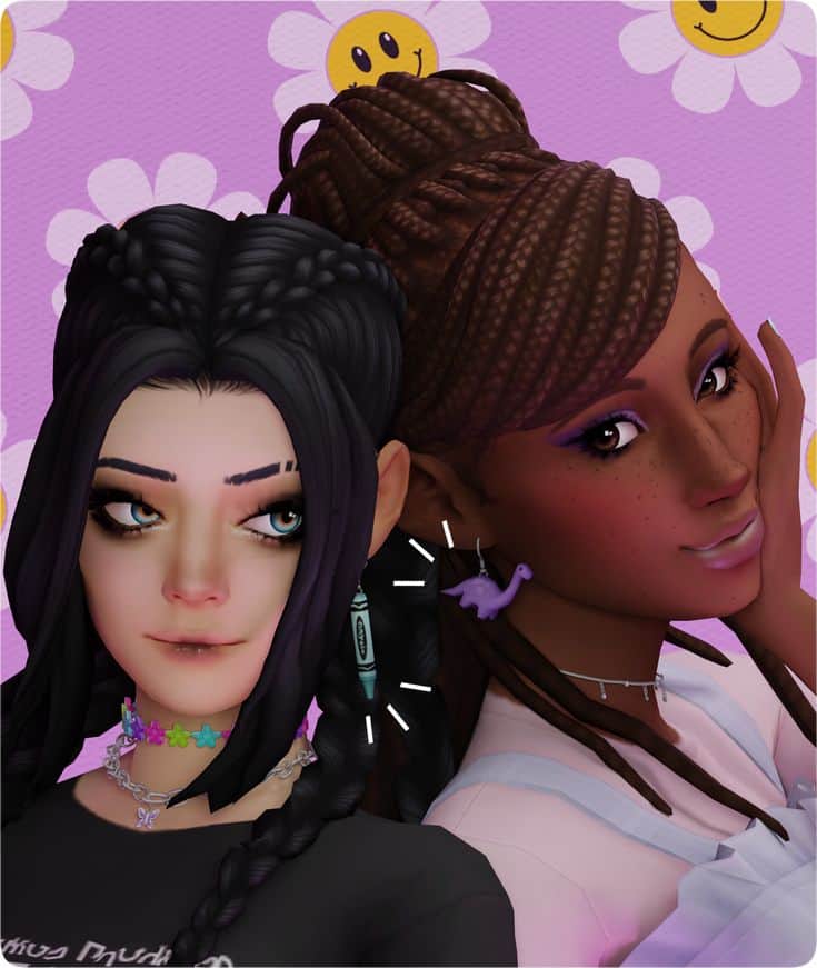 sims 4 funky earrings set