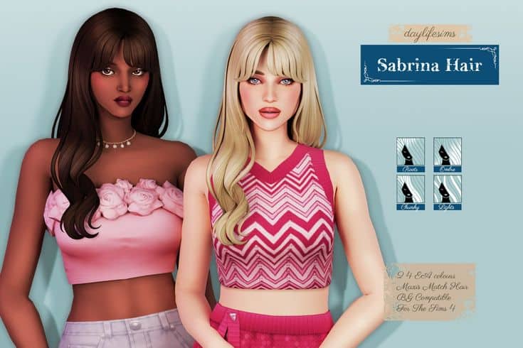 sims 4 hair cc with bangs