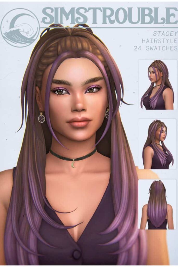 sims 4 long straight hair cc