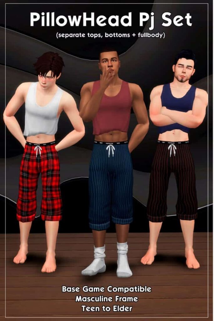 sims 4 male pajama set