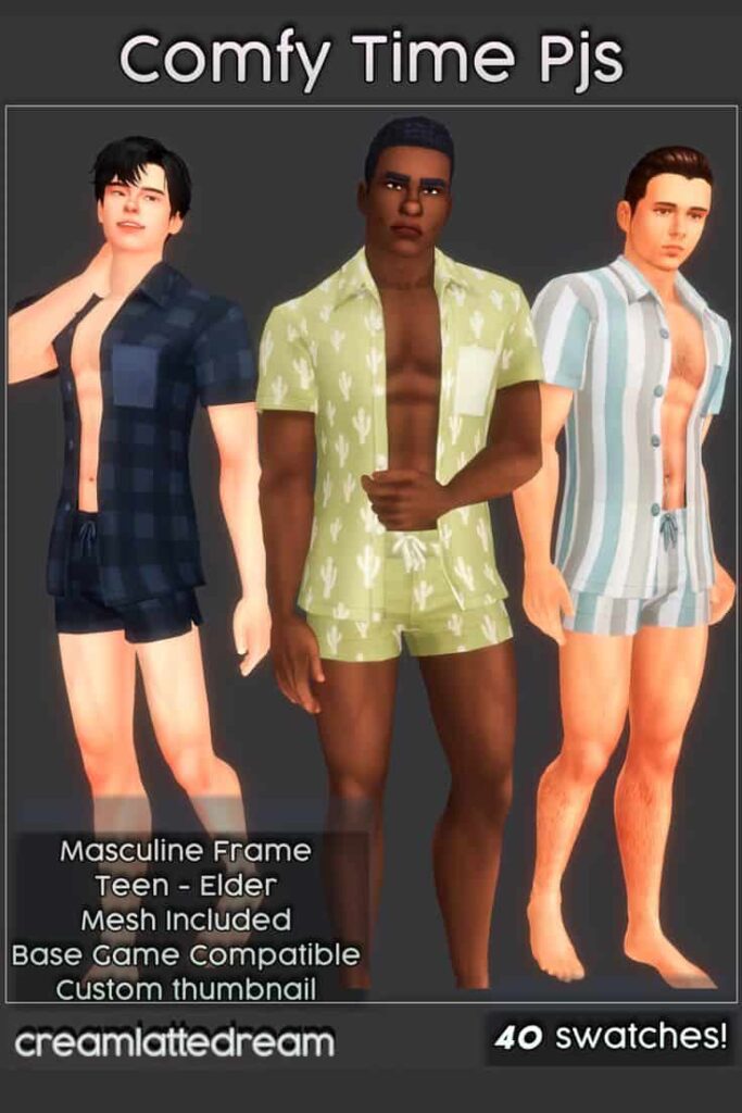 sims 4 male pajamas