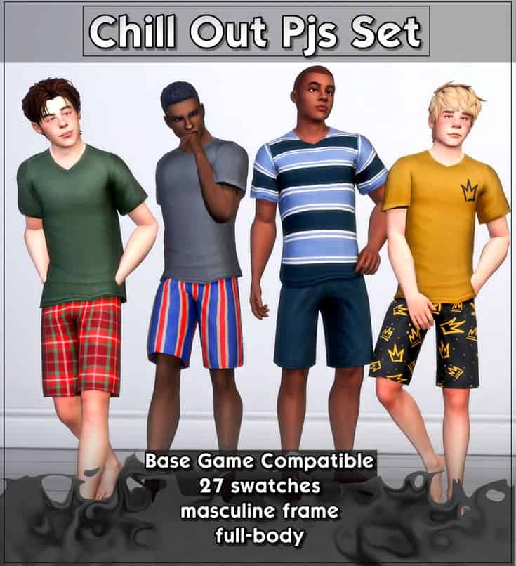 sims 4 male pajamas set