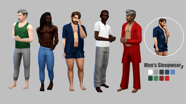 sims 4 male sleepwear cc set