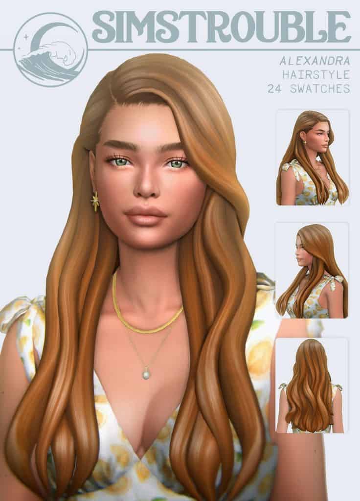 sims 4 side parted hair