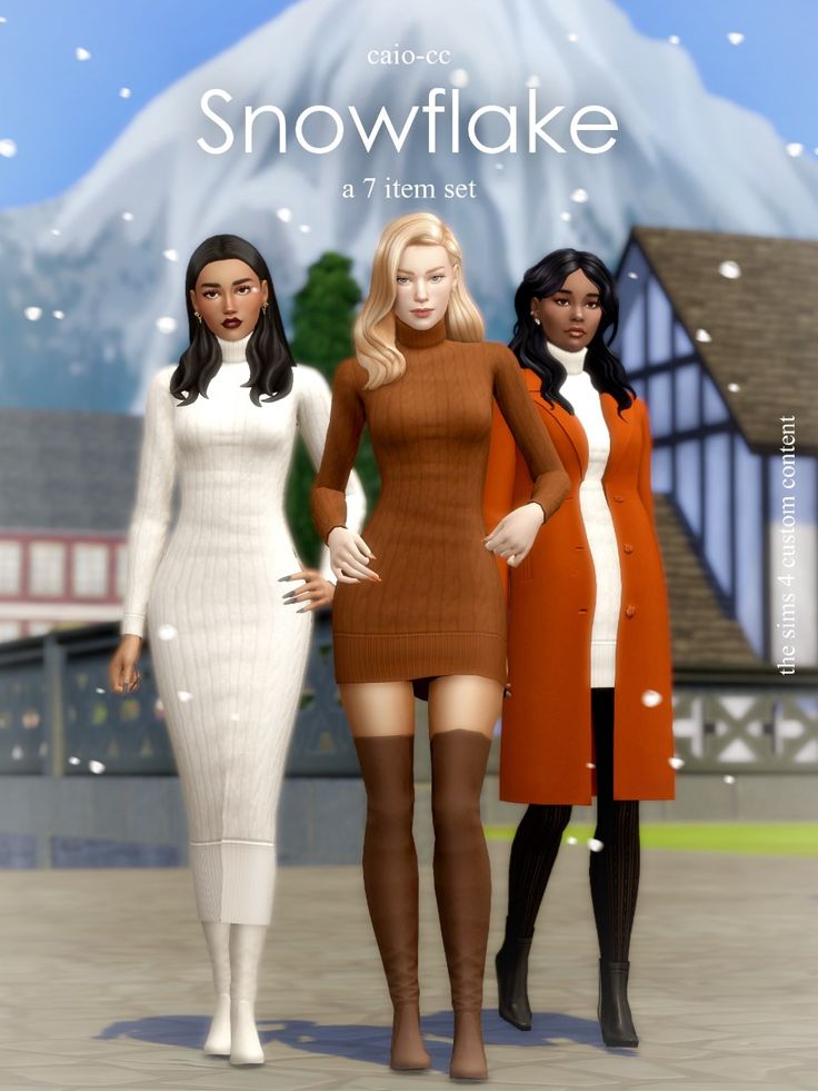 sims 4 snowflake cc set