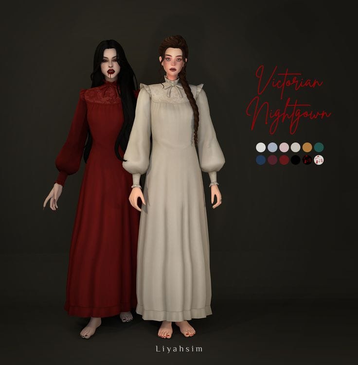 sims 4 victorian nightgown