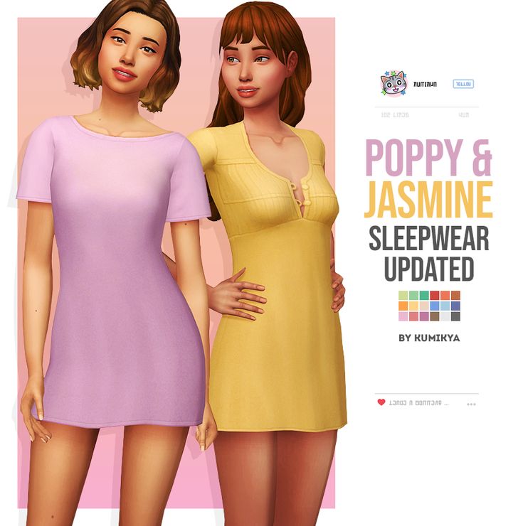 sleepwear cc set sims 4