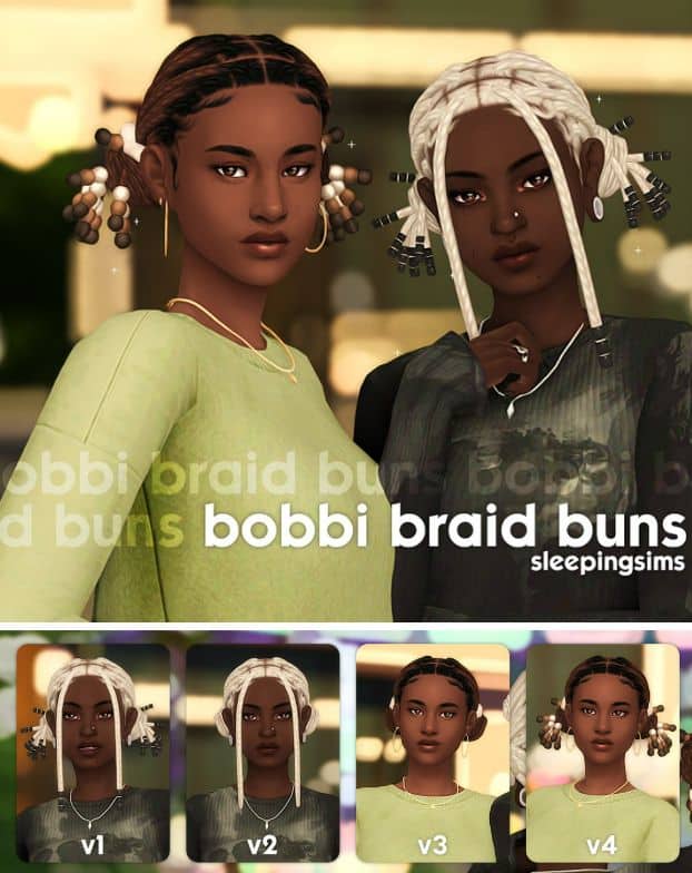 sims 4 braid buns