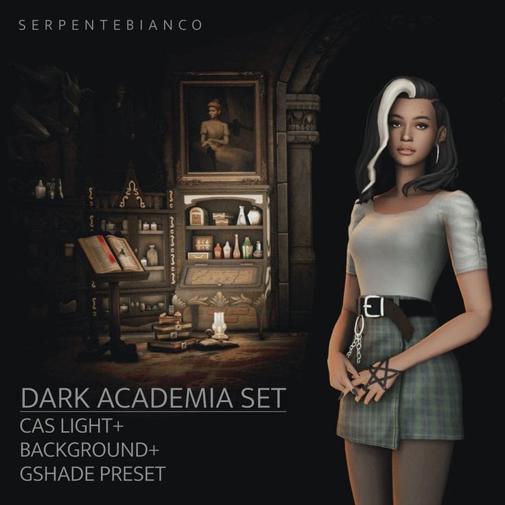 sims 4 dark academia set
