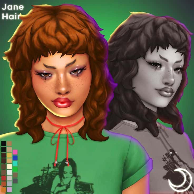 sims 4 grungy mullet hair cc