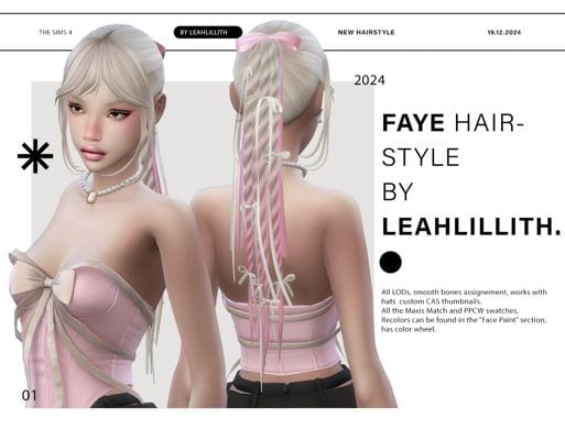 sims 4 long braided cc